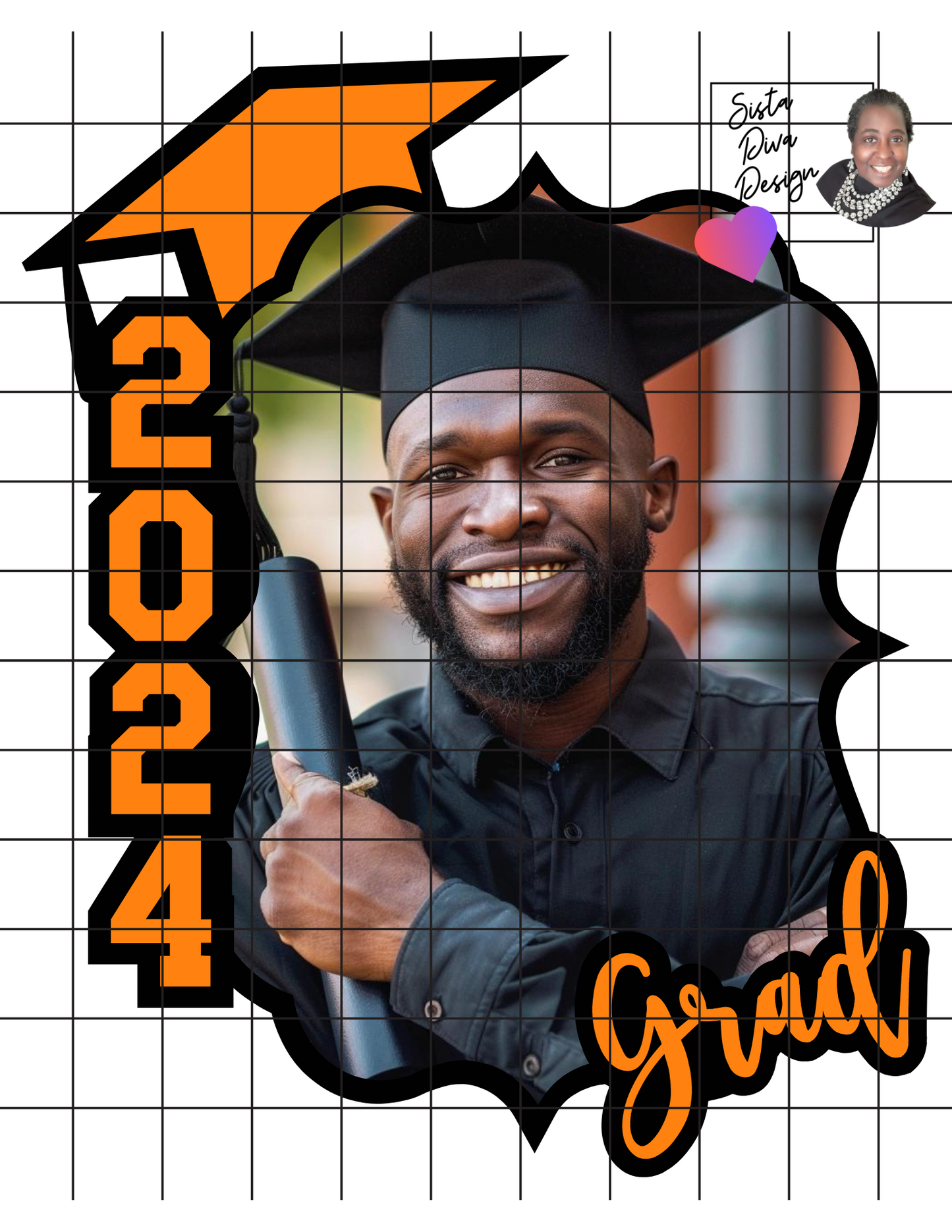 Graduation Fan template (digital product)